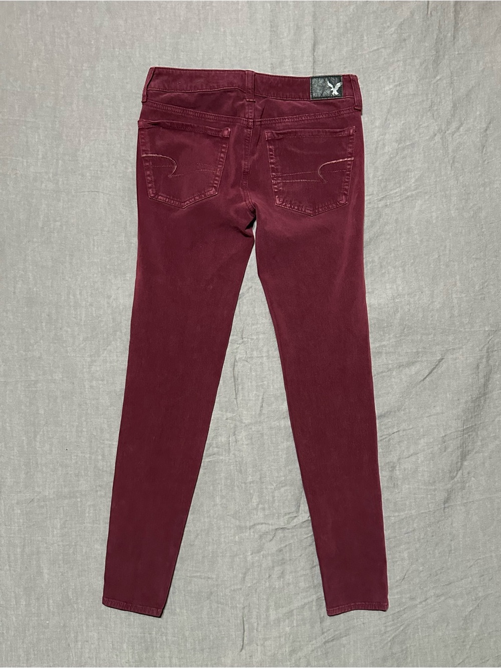 American Eagle Outfitters Women's Burgundy Sateen Jeggings